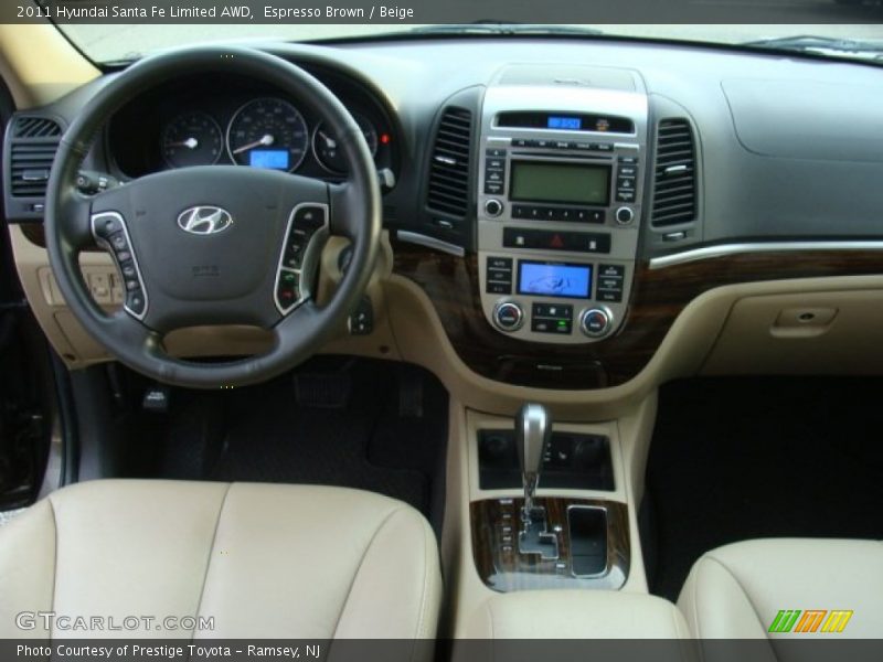 Espresso Brown / Beige 2011 Hyundai Santa Fe Limited AWD