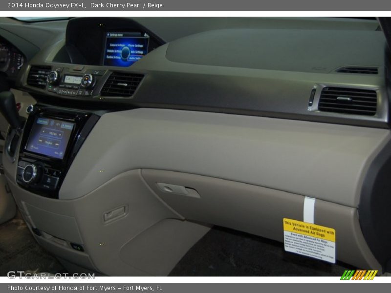 Dark Cherry Pearl / Beige 2014 Honda Odyssey EX-L