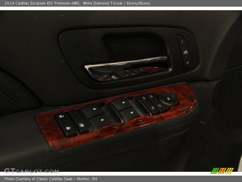 White Diamond Tricoat / Ebony/Ebony 2014 Cadillac Escalade ESV Premium AWD