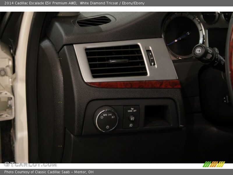 White Diamond Tricoat / Ebony/Ebony 2014 Cadillac Escalade ESV Premium AWD