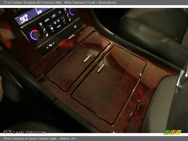 White Diamond Tricoat / Ebony/Ebony 2014 Cadillac Escalade ESV Premium AWD