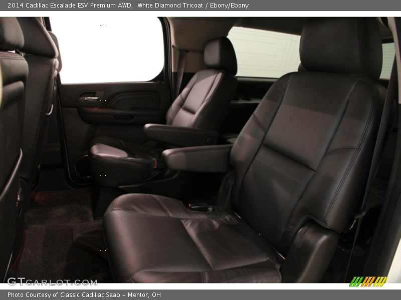 White Diamond Tricoat / Ebony/Ebony 2014 Cadillac Escalade ESV Premium AWD