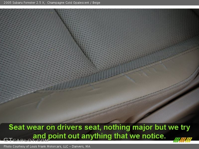 Champagne Gold Opalescent / Beige 2005 Subaru Forester 2.5 X