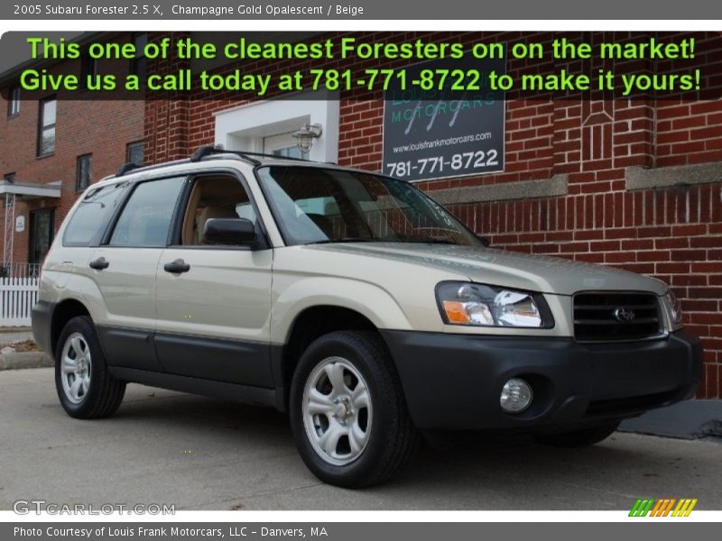 Champagne Gold Opalescent / Beige 2005 Subaru Forester 2.5 X