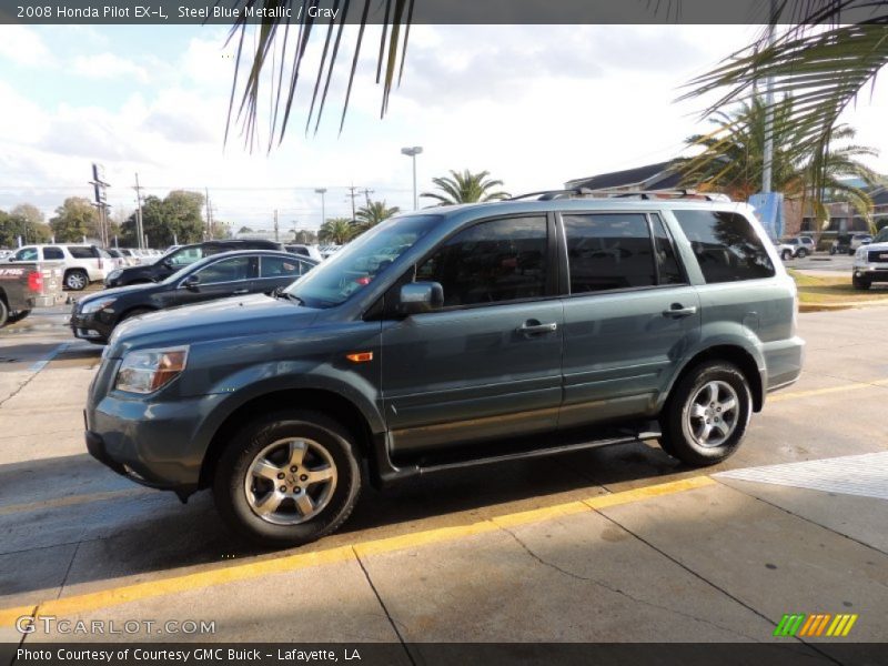 Steel Blue Metallic / Gray 2008 Honda Pilot EX-L