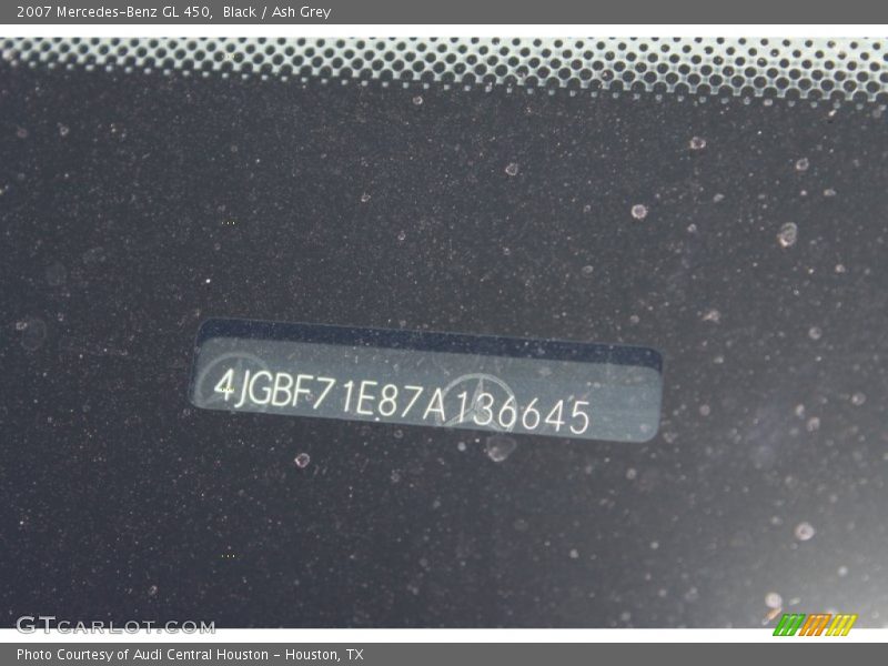 Black / Ash Grey 2007 Mercedes-Benz GL 450