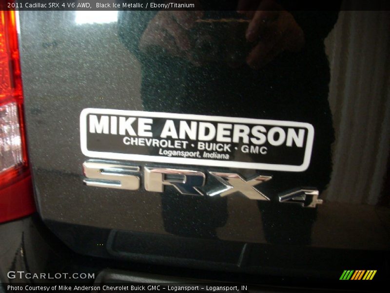 Black Ice Metallic / Ebony/Titanium 2011 Cadillac SRX 4 V6 AWD