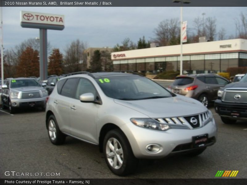 Brilliant Silver Metallic / Black 2010 Nissan Murano SL AWD