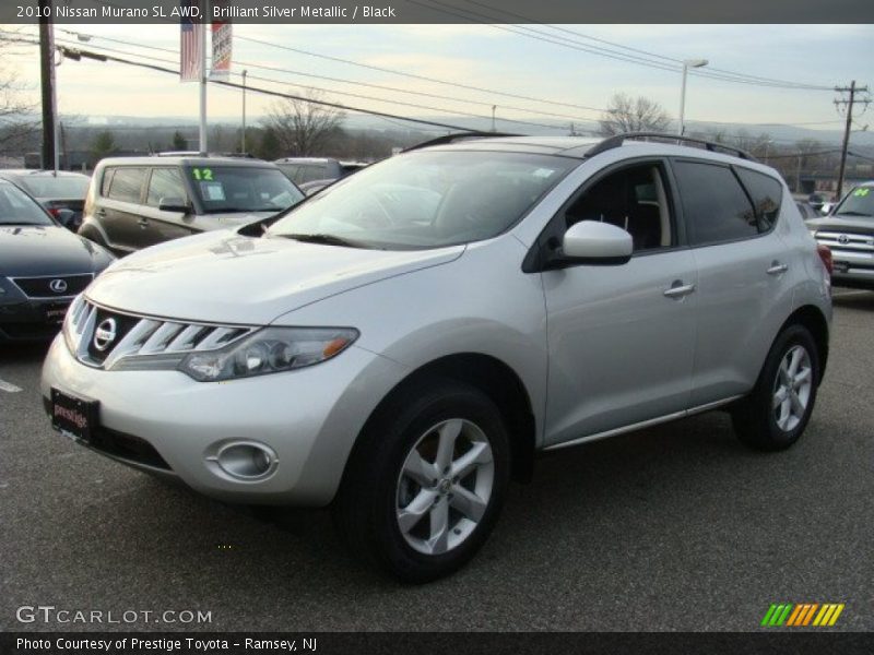 Brilliant Silver Metallic / Black 2010 Nissan Murano SL AWD