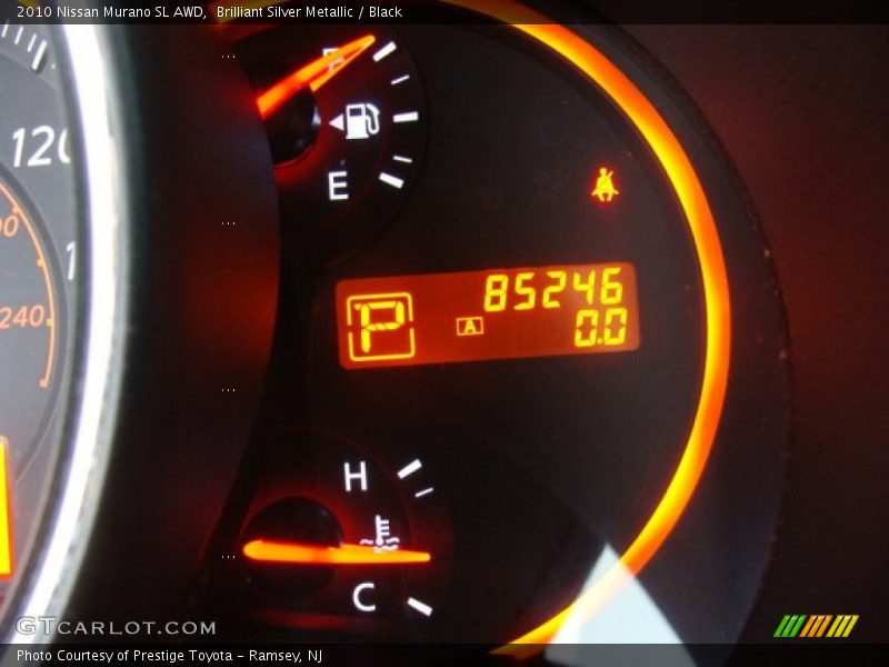 Brilliant Silver Metallic / Black 2010 Nissan Murano SL AWD