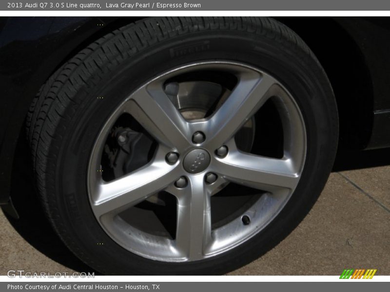 Lava Gray Pearl / Espresso Brown 2013 Audi Q7 3.0 S Line quattro