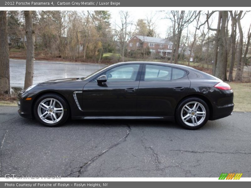 Carbon Grey Metallic / Luxor Beige 2012 Porsche Panamera 4