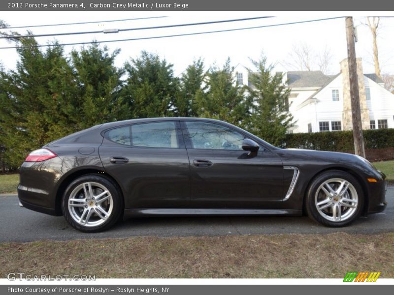 Carbon Grey Metallic / Luxor Beige 2012 Porsche Panamera 4