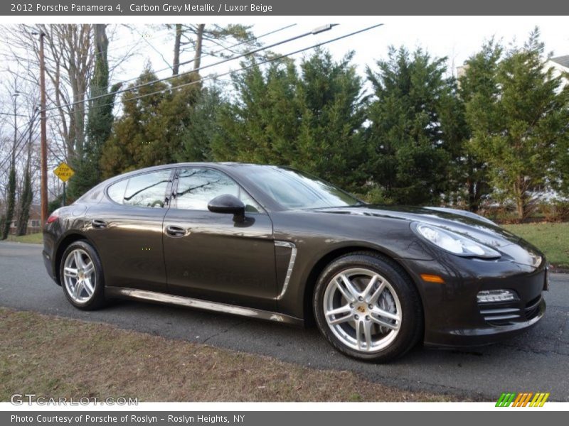 Carbon Grey Metallic / Luxor Beige 2012 Porsche Panamera 4