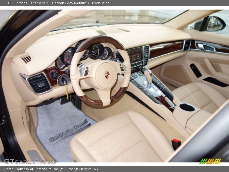 Carbon Grey Metallic / Luxor Beige 2012 Porsche Panamera 4
