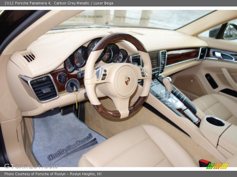 Carbon Grey Metallic / Luxor Beige 2012 Porsche Panamera 4