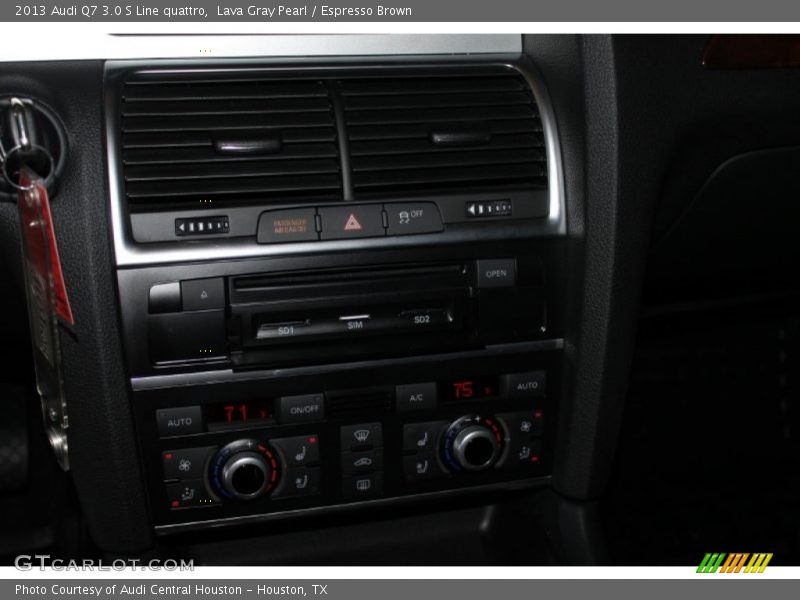 Lava Gray Pearl / Espresso Brown 2013 Audi Q7 3.0 S Line quattro