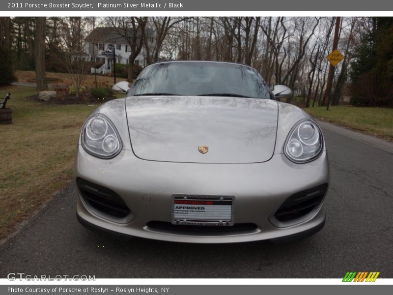 Platinum Silver Metallic / Black 2011 Porsche Boxster Spyder