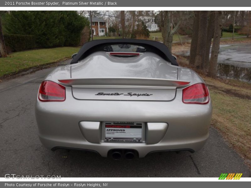 Platinum Silver Metallic / Black 2011 Porsche Boxster Spyder