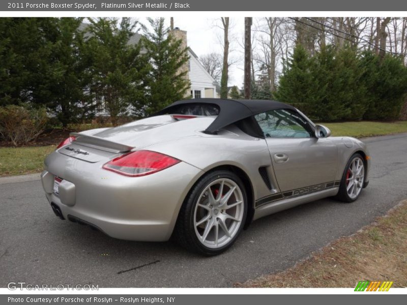 Platinum Silver Metallic / Black 2011 Porsche Boxster Spyder