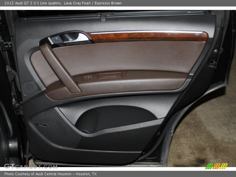 Lava Gray Pearl / Espresso Brown 2013 Audi Q7 3.0 S Line quattro