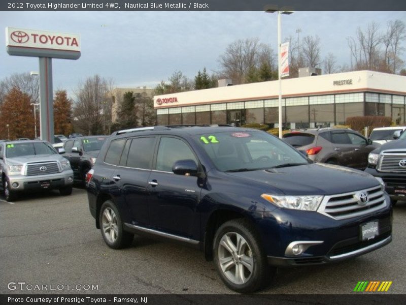 Nautical Blue Metallic / Black 2012 Toyota Highlander Limited 4WD
