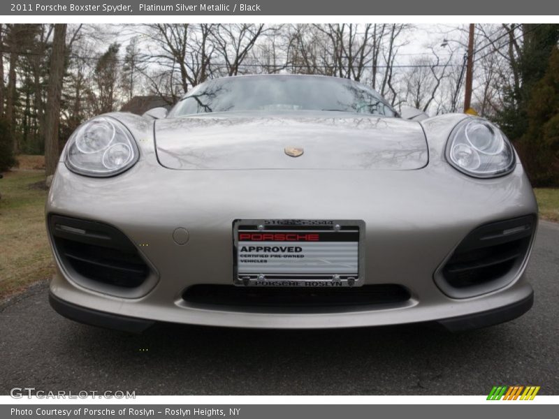 Platinum Silver Metallic / Black 2011 Porsche Boxster Spyder