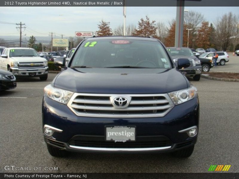 Nautical Blue Metallic / Black 2012 Toyota Highlander Limited 4WD