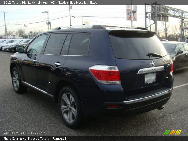 Nautical Blue Metallic / Black 2012 Toyota Highlander Limited 4WD