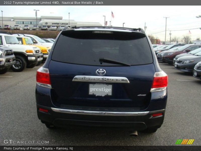 Nautical Blue Metallic / Black 2012 Toyota Highlander Limited 4WD