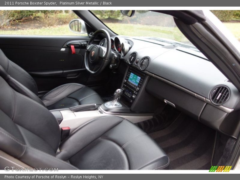 Platinum Silver Metallic / Black 2011 Porsche Boxster Spyder