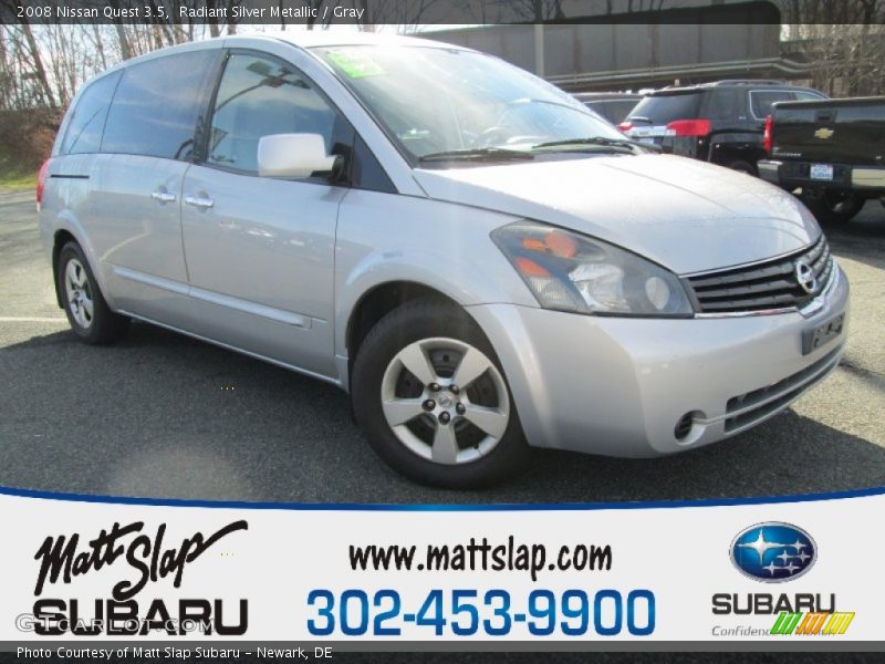 Radiant Silver Metallic / Gray 2008 Nissan Quest 3.5