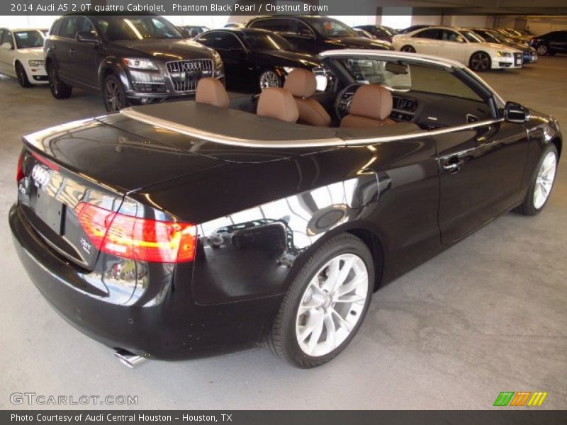 Phantom Black Pearl / Chestnut Brown 2014 Audi A5 2.0T quattro Cabriolet