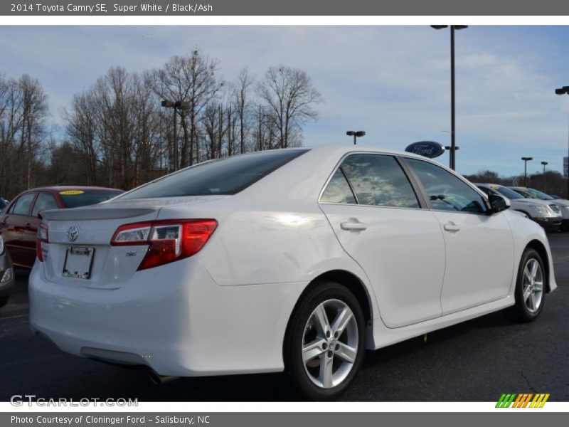 Super White / Black/Ash 2014 Toyota Camry SE