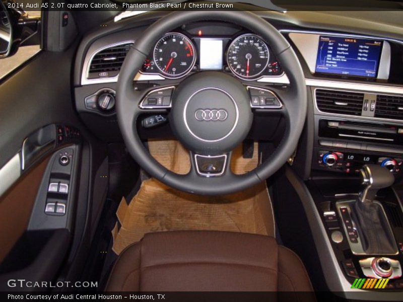 Phantom Black Pearl / Chestnut Brown 2014 Audi A5 2.0T quattro Cabriolet