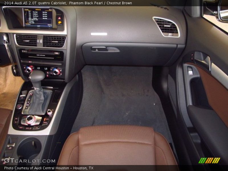 Phantom Black Pearl / Chestnut Brown 2014 Audi A5 2.0T quattro Cabriolet