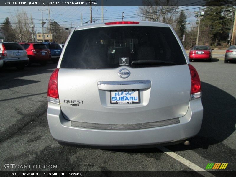Radiant Silver Metallic / Gray 2008 Nissan Quest 3.5