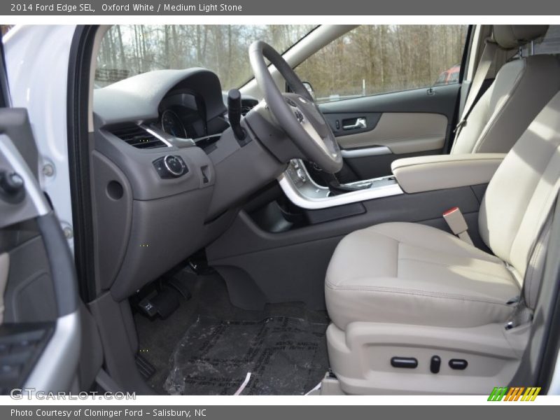 Oxford White / Medium Light Stone 2014 Ford Edge SEL