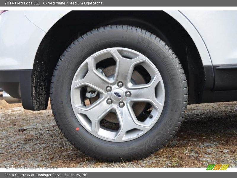 Oxford White / Medium Light Stone 2014 Ford Edge SEL