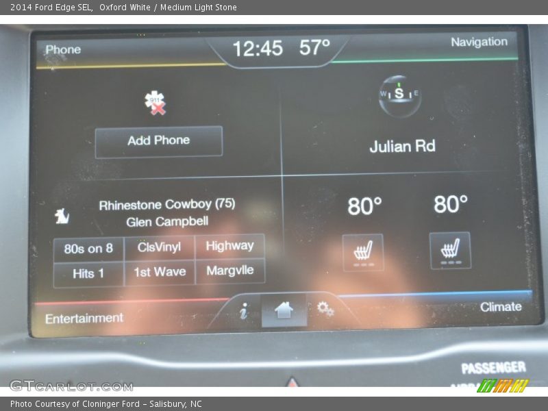 Oxford White / Medium Light Stone 2014 Ford Edge SEL