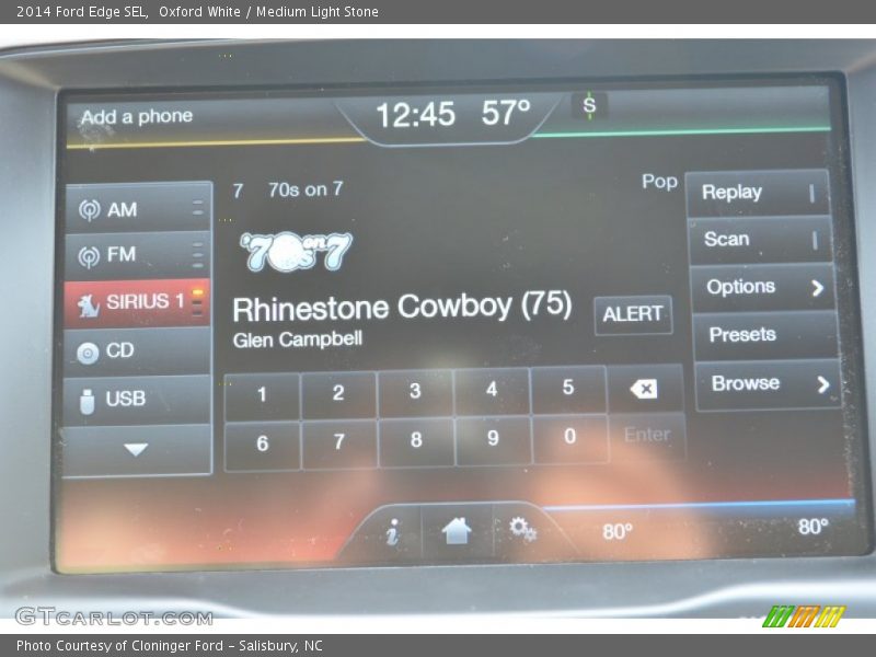 Oxford White / Medium Light Stone 2014 Ford Edge SEL