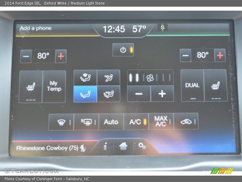 Oxford White / Medium Light Stone 2014 Ford Edge SEL