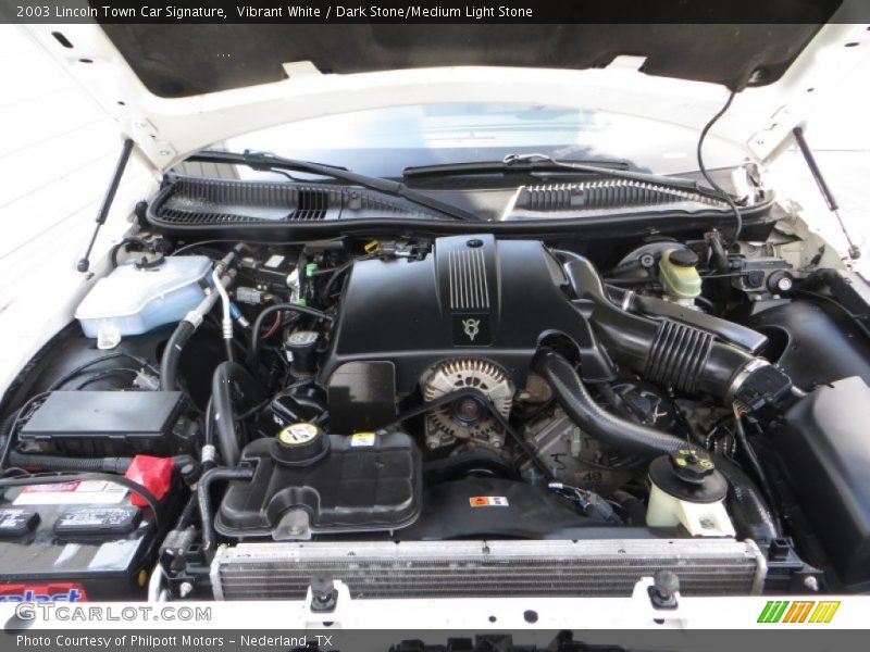 Vibrant White / Dark Stone/Medium Light Stone 2003 Lincoln Town Car Signature