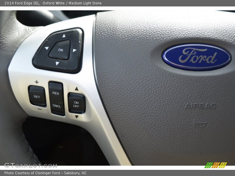 Oxford White / Medium Light Stone 2014 Ford Edge SEL