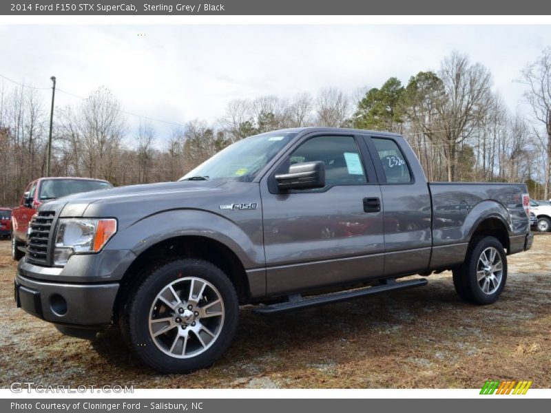 Sterling Grey / Black 2014 Ford F150 STX SuperCab