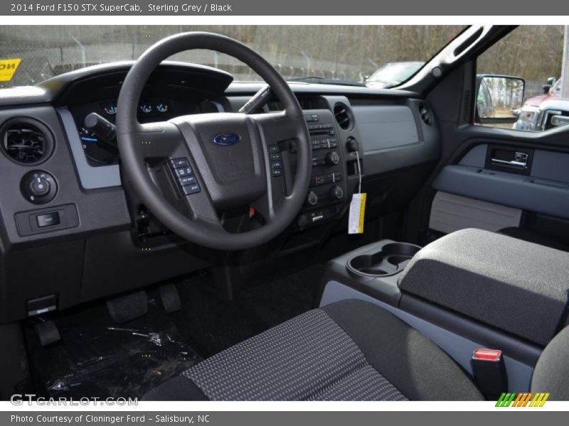 Sterling Grey / Black 2014 Ford F150 STX SuperCab