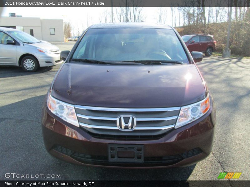 Dark Cherry Pearl / Beige 2011 Honda Odyssey EX-L