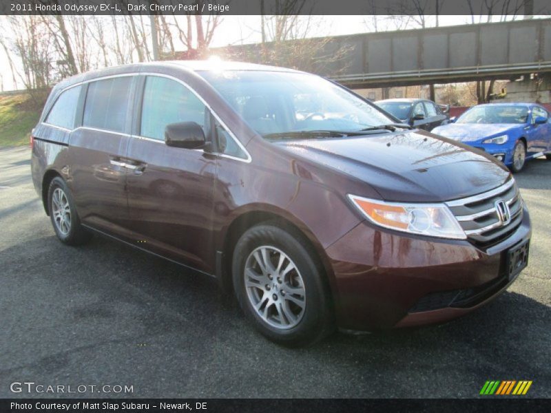 Dark Cherry Pearl / Beige 2011 Honda Odyssey EX-L