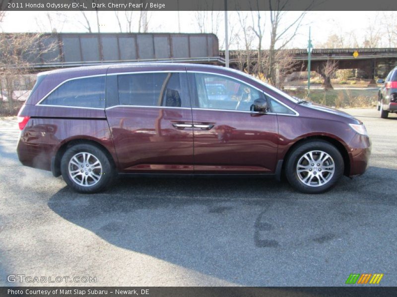 Dark Cherry Pearl / Beige 2011 Honda Odyssey EX-L