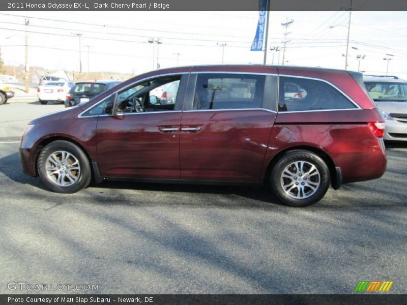 Dark Cherry Pearl / Beige 2011 Honda Odyssey EX-L